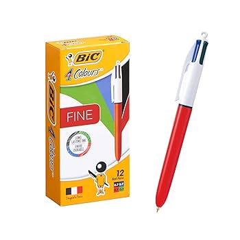 Amazon | ビック(Bic) ボールペン 4色ボールペン 多色 オレンジ